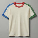 Cropped Color-Block Ringer Tee