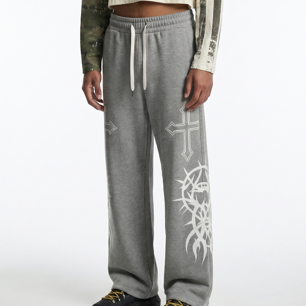 Wide Leg Tribal Sweatpant
