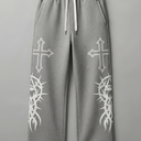 Wide Leg Tribal Sweatpant