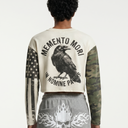 Mismatched Sleeve Long Sleeve Top