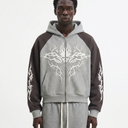 Raglan Tribal Zip Hoodie