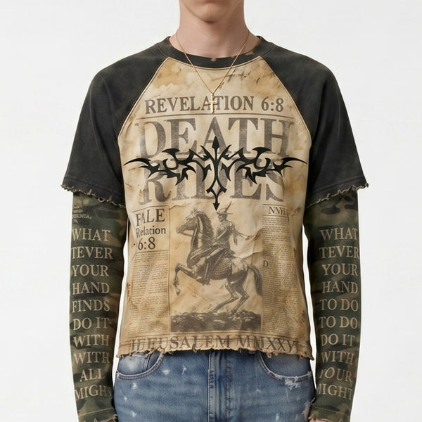 Death Rides Raglan Tee