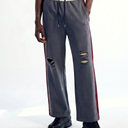 Deconstructed Wide Leg Sweatpant