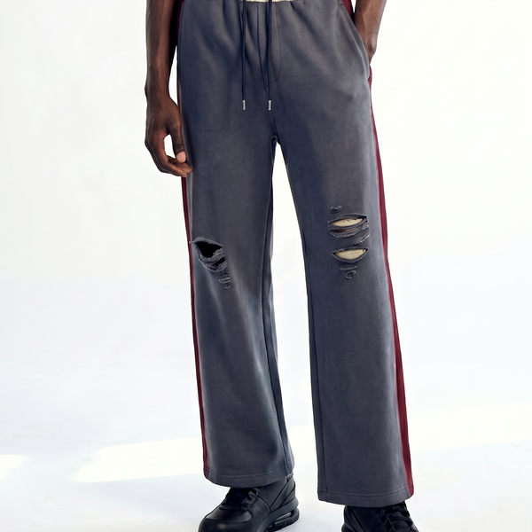Deconstructed Wide Leg Sweatpant