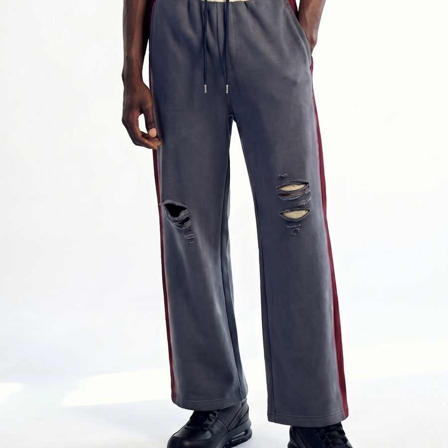 Deconstructed Wide Leg Sweatpant