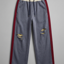 Deconstructed Wide Leg Sweatpant