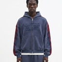 Cropped Inside-Out Zip Hoodie