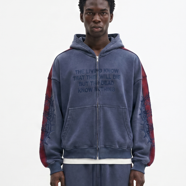 Cropped Inside-Out Zip Hoodie