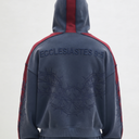 Cropped Inside-Out Zip Hoodie