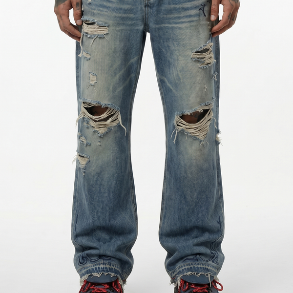 SALVAGE Tribal Embroidered Denim