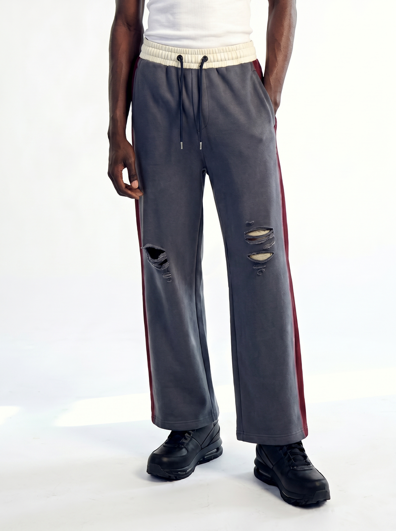 Deconstructed Wide Leg Sweatpant